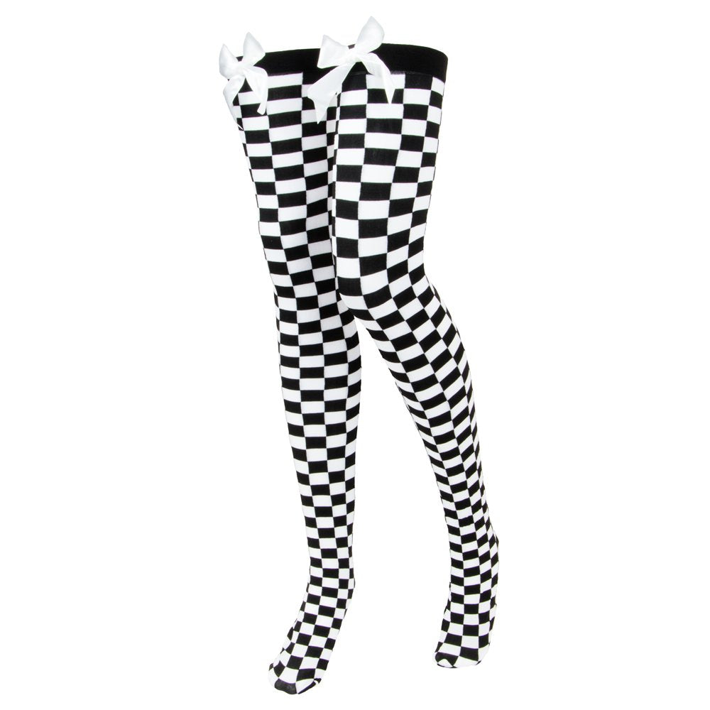 Thigh High Costume Tights - Checkers
