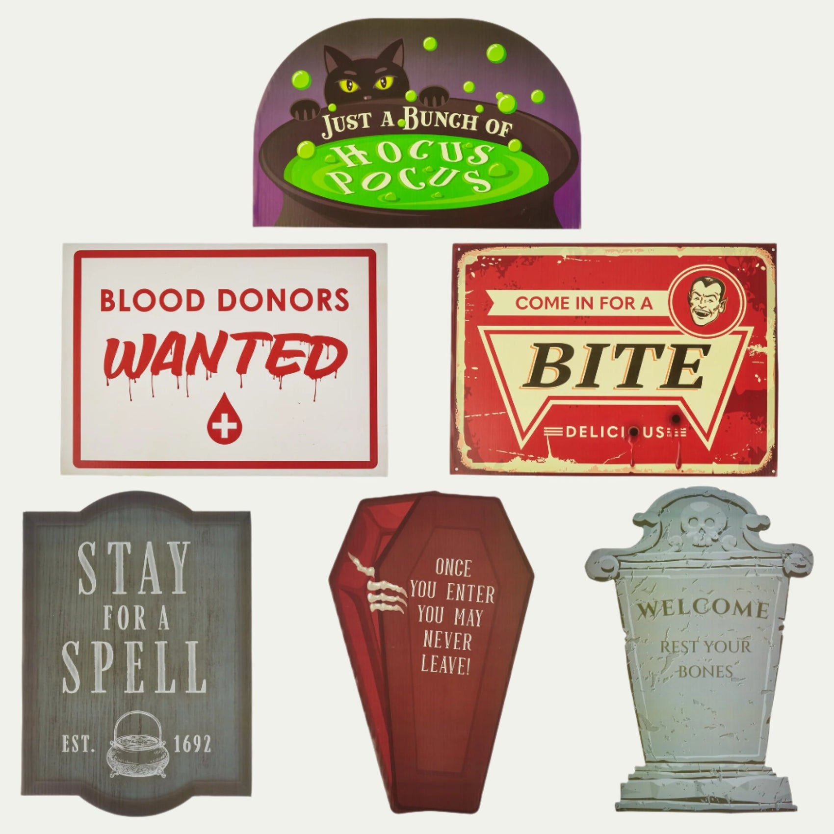 Friendly Halloween Yard Signs