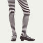 Kids Costume Tights - Black & White Stripes