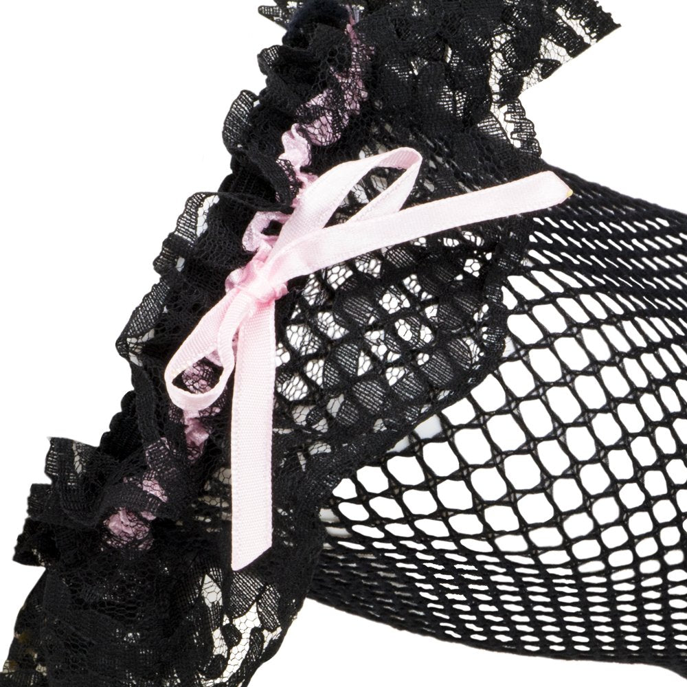 Thigh High Costume Tights - Black Fishnet