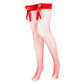 Thigh High Costume Tights - Red Fishnet